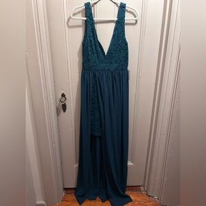 Elegant Lulus Green Lace Maxi Dress